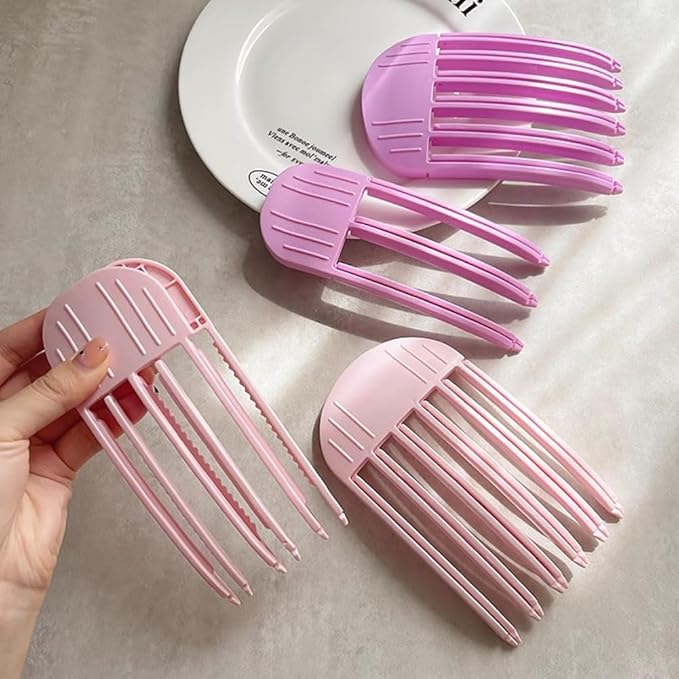 2Pcs Hair Volume Clip, Hair Root Lifter Clips Comb for Women, No-Crease Root Volumizing Clips for Fluffy Bangs (purple)