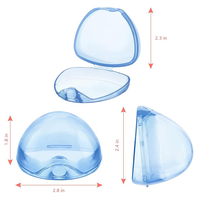 Accmor Pacifier Case, Pacifier Holder Case, Pacifier Container for Travel, BPA Free,Transparent Blue, 2 Pack