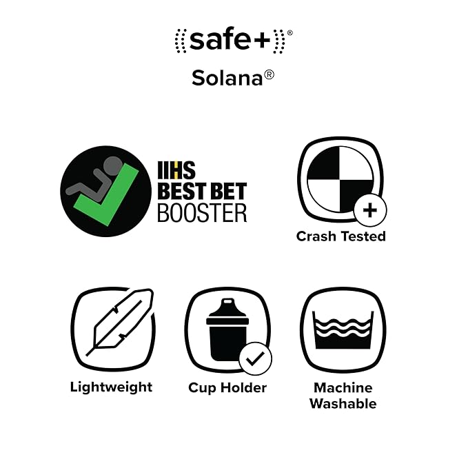 Diono Solana, No Latch, Pack of 2 Backless Booster Car Seats, Lightweight, Machine Washable Covers, Cup Holders, Pink