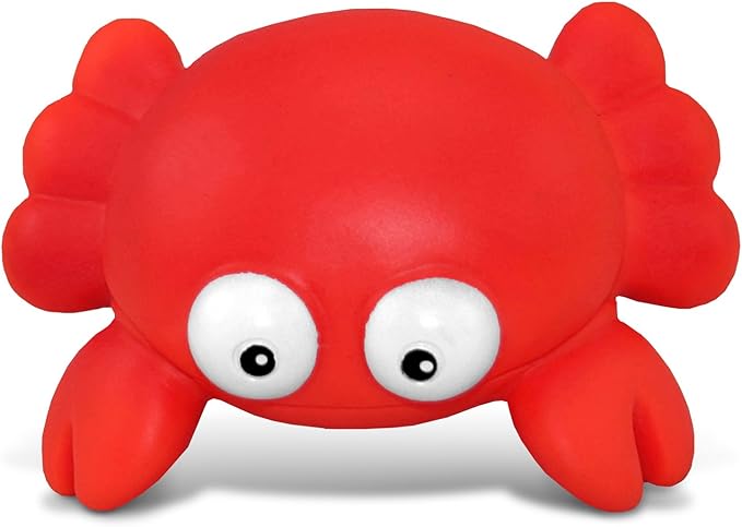 Dollibu Bath Buddies Ocean Critters Rubber Squirter Toys - Crab, Dolphin, Fish, Turtle, Shark, Octopus, Sea Horse, Penguin - 3 inch - for Baths, Pool, Outdoor - Baby Bathtime Learning (8pc Set)