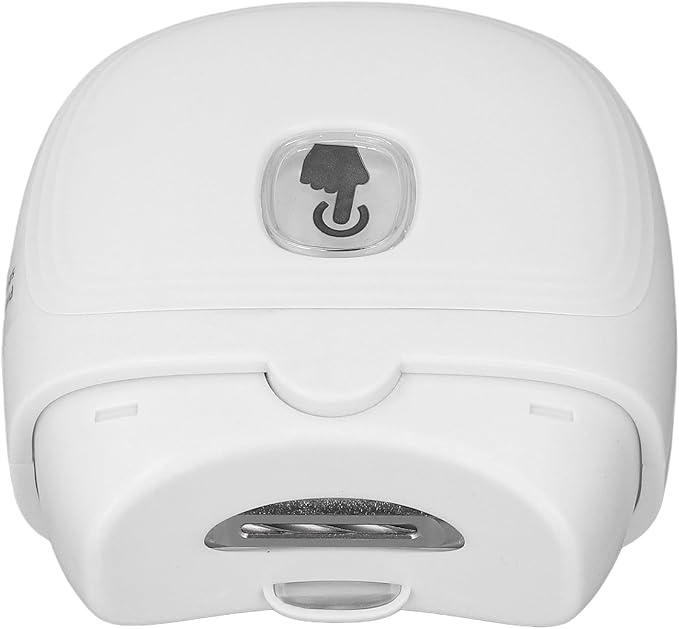 Electric Automatic Nail Clipper Rechargeable Intelligent Safety Nail Trimmer for Baby Adults (White)