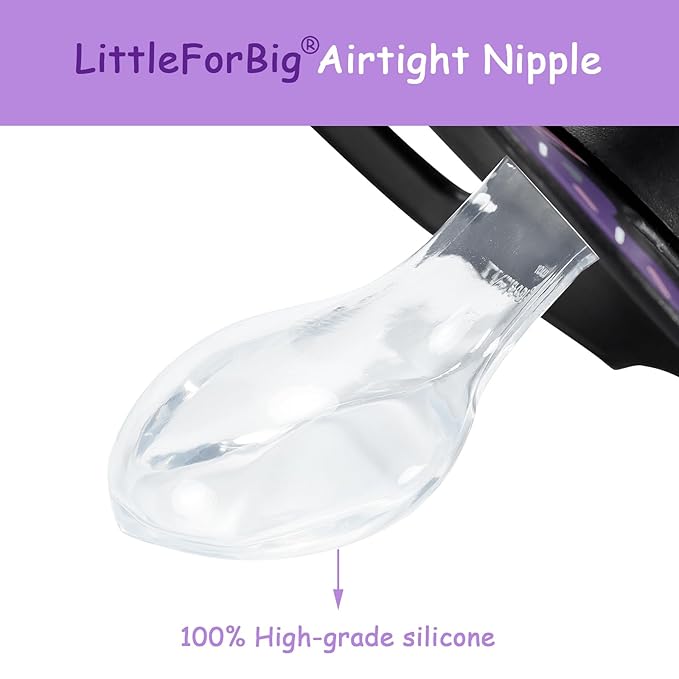 LittleForBig Bigshield Generation-II Printed Pacifier Suitable for Adults Brat Bella Pattern Black