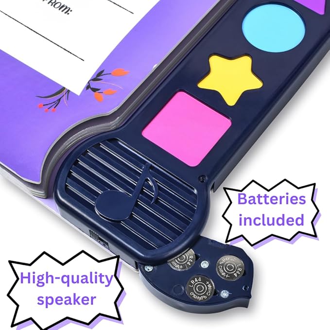 Musical Book for Toddlers with Lullaby Songs, Interactive Toy, Twinkle, Twinkle Little Star, Sing Along, Montessori Sound Book for Young Kids, Nursery Rhyme Book for Babies