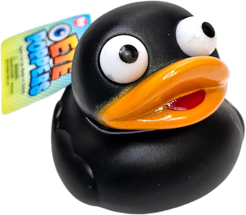 2" Ducky Eye Poppers (10 Pack) Fun Carnival Prize and Party Favor. Bath Tub Toys and Jeep Duck Ducking (10 Pack)