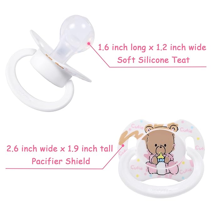 LittleForBig Bigshield Generation-II Adult Sized Pacifier Baby Cuties Pattern White Bear