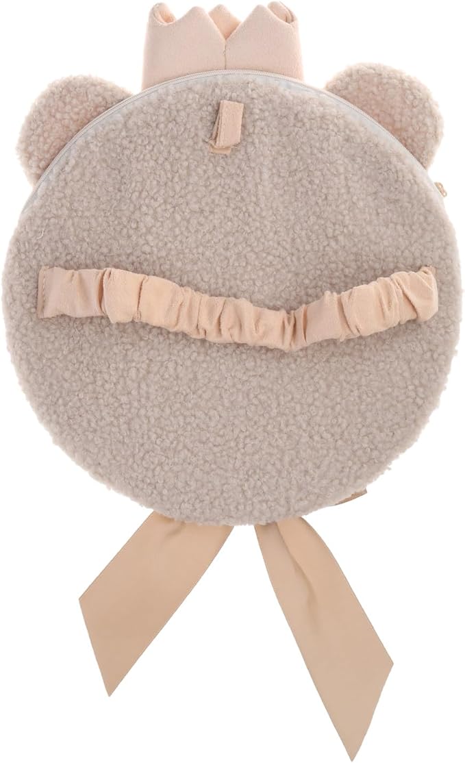 Cute Bear Crown Baby Observation Mirror Safe Seats Rearview Mirror for Parents, Multi functional and Portable Mirror, Pink