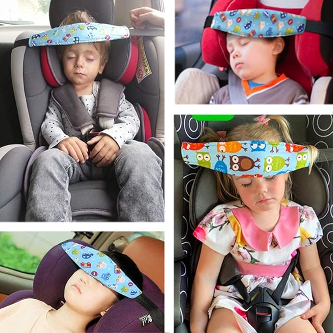 ZYNQACC 2PCS Baby Car Seat Head Support,Toddler Safety Car Seat Sleep Nap Aid Positioner Strap Belt Neck Protection Belt for Children and Kids(Pink, Blue) (Blue)