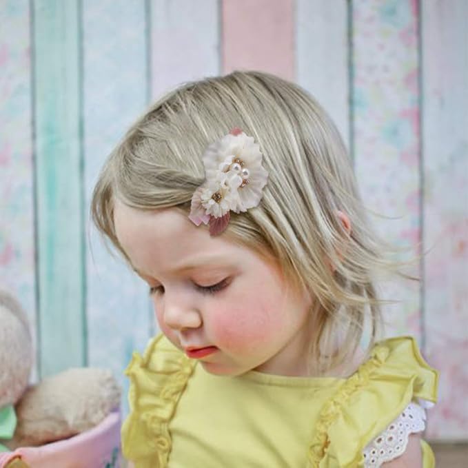 Flower Hair Clip BFNAAgirl Baby Girl Hair Bows Exquisite Hair Accessories Alligator Clips for Infants Toddlers Teen Kids Gift 3pcs/set
