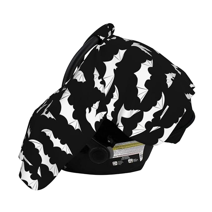 Halloween Bat Car Seat Cover Baby Fashion Carseat Cover for Winter Nursing Cover Newborn Shower Gift