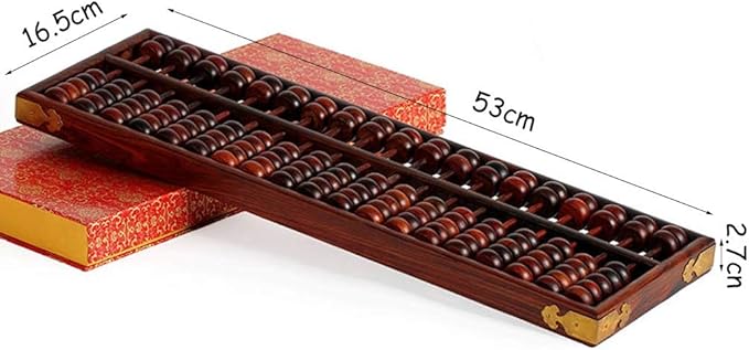 Counting Abacus Redwood Abacus Art Collection Abacus Accounting and Students Mental Abacus Desktop Decoration (Color : Brown, Size : 5316.52.7cm)