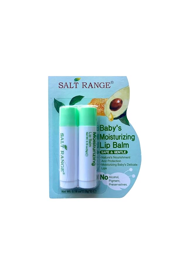 Salt Range Baby's Moisturizing Lip Balm, Safe & Gentle, No Alcohol, 0.18 oz, 2 Pack