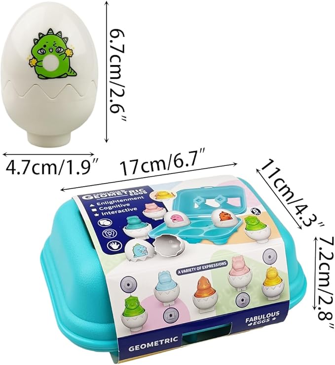 Pinkiwine Easter Hide & Squeak Dinosaur Eggs Montessori Sorting & Matching Learning Toys for Toddlers Kids Boys Girls Easter Basket Stuffers Gifts Party Favors