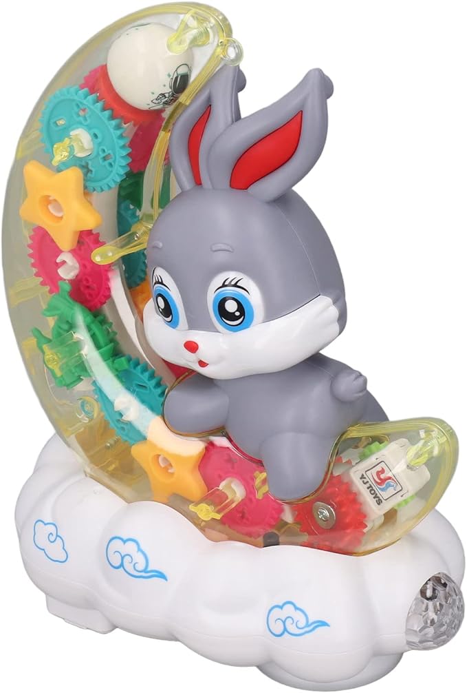 Light-Up Animal Toy Car with Music, Educational Push & Pull Cart, Colorful LED Wheels for Early Learning