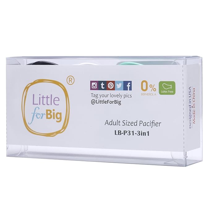 LittleForBig Bigshield Generation-I Pacifier 3 Paci Pack - Black White Green