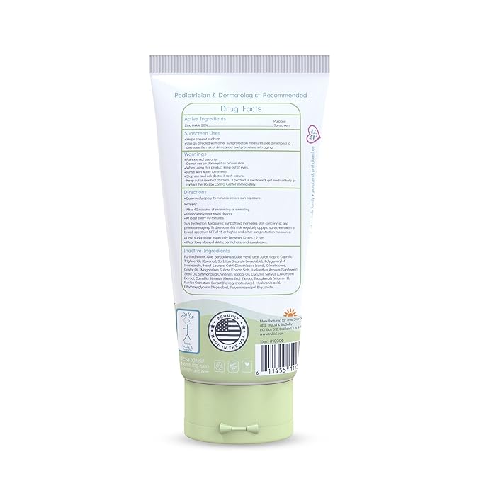 TruKid Eczema Mineral Sunscreen SPF 30 - All Natural Kids & Baby Sunscreen for Face & Body, Zinc Oxide Broad Spectrum Protection for Delicate Skin, Unscented, FSA Eligible, Travel Size 3.4oz
