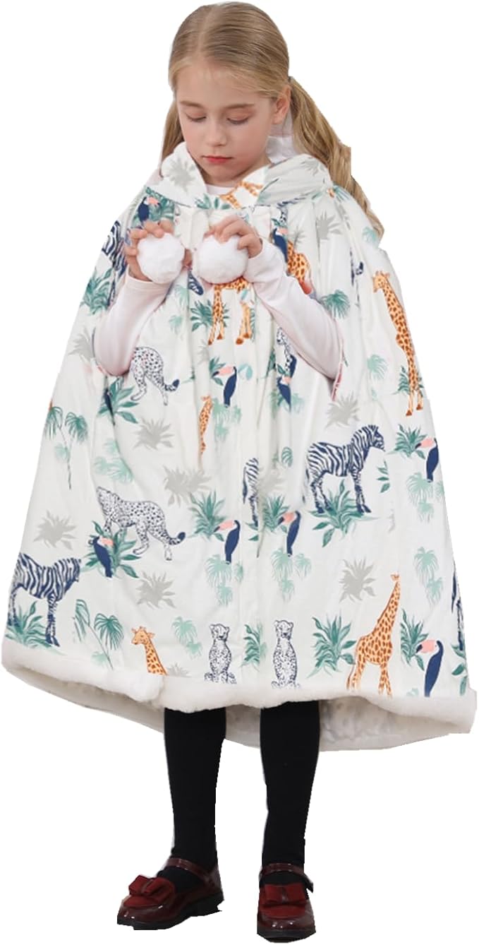 Insular Kids Car Seat Poncho, Baby Baby Girls Hooded Cape Cloak Coat
