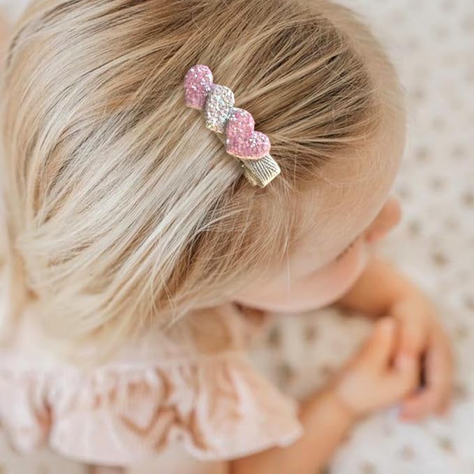 Glitter Mermaid Hair Clips for Girls, 10pcs Non Slip Fully Lined Alligator Clips Hair Accessories for Baby Toddlers Kids Teens by Cherssy