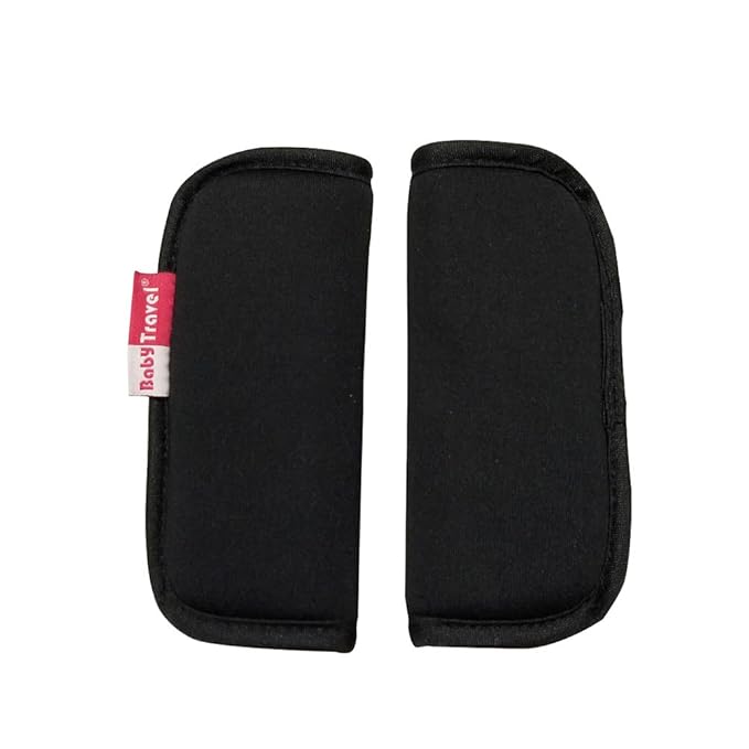 2 Piece Seat Belt Strap Covers for Stroller Shoulder Pad for Baby Pushchair Car Seat (Balck)