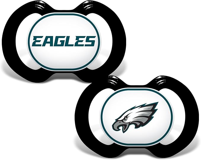 Baby Fanatic NFL Philadelphia Eagles Unisex PHE212Gen. 3000 Pacifier 2-Pack - Philadelphia Eagles, See Description, See Description