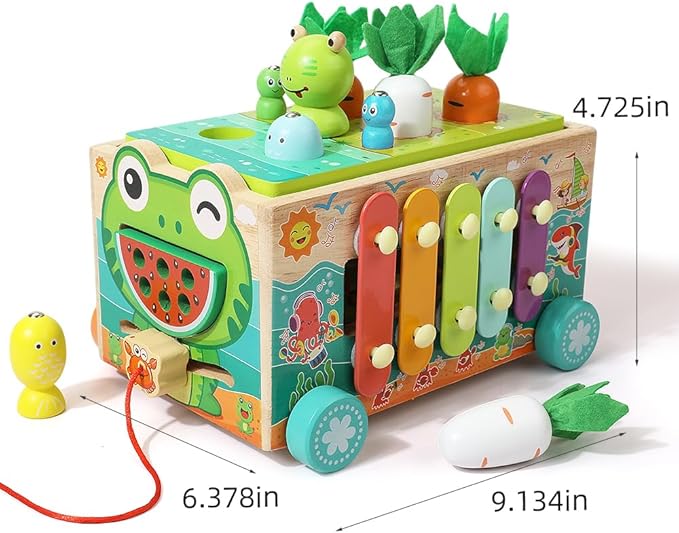 JAUNTY Toddler Wooden Montessori Toy for 1 2 3 Year Old Toys, Educational Stem Toy for Baby Boys Girls 18 Months+, Preschool Learning Fine Motor Skill First 1st Birthday Gifts for Kids Girl Boy 1-3
