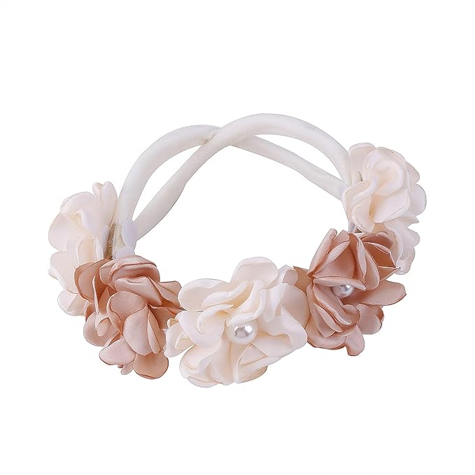 Flower Headband for Baby Girl Elastic Baby Floral Headbands Crown Hairbands Hair Accessories for Newborn Infant Toddlers Kids 3pcs/set