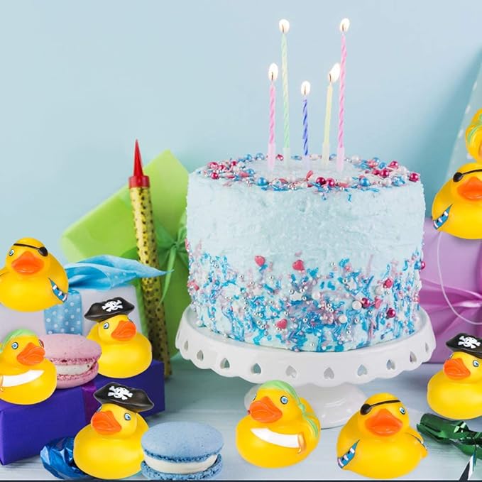 ArtCreativity 12 Pcs Pirate Rubber Ducks - 2 Inch Pirate Ducks for Jeeps, Pirate Party Favors & Decorations, Cute Rubber Ducks Pirate Toys for Bath, Pool, Carnival & Pirate-Themed Parties