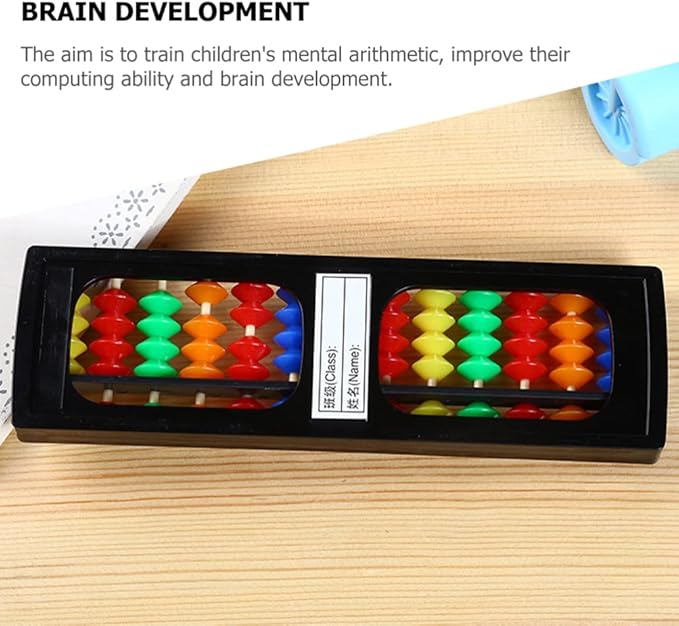 Toyvian 2pcs 13 Digits Rod Abacus Plastic Abacus Toy Kid Calculating Tool Math Teaching Aids for Kids Student (Assorted Color)