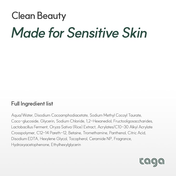 TAGA ATO Baby Bath & Shampoo 300 ml – Mild Tear-Free Cleanser for Newborn & Sensitive Baby Skin - Ceramide & Vitamin Rich Foam-Free Formula for Sensitive Dry Skin -Vegan Hypoallergenic