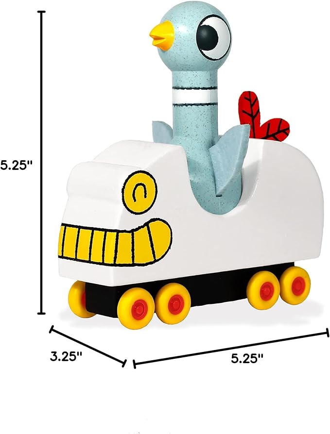 YOTTOY Mo Willems Collection | The Pigeon in Putt Putt Car Wooden Toy