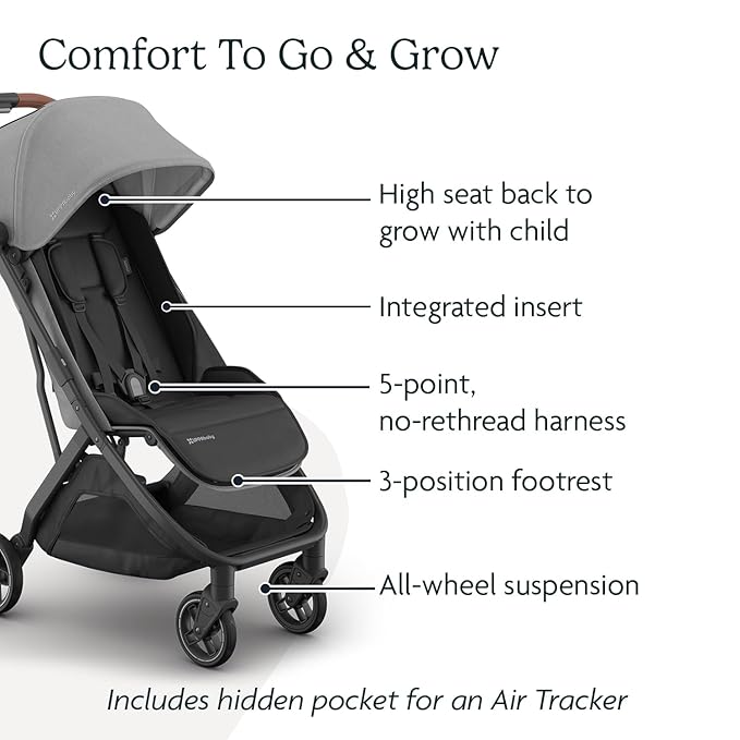 UPPAbaby Travel System, Includes Minu V3 Stroller + Aria Lightweight Car Seat Combo - Adapters, Car Seat, Base + Infant Insert Included – Greyson (Charcoal Mélange)