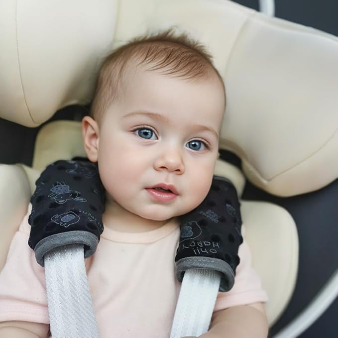 Car seat Strap Pads, Black