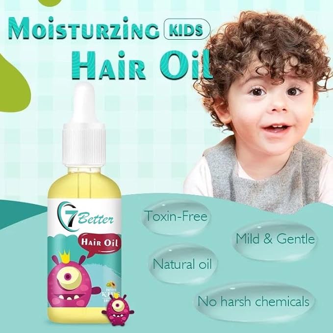 Natural Baby Kids Hair Care Products - Extra Strength Growing & Nourishing Serum with Black Seed Oil for Powerful, Thick, and Full Hair Growth