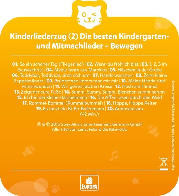tigercard - Kinderliederzug - Die besten Kindergarten- und Mitmachlieder - Bewegen