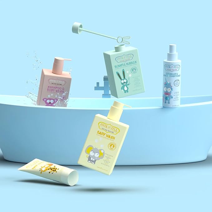 Jack N' Jill Natural Bathtime Baby Wash - Baby Wash for Sensitive Skin, Hypoallergenic, Fragrance Free, Dermatologically Tested, Perfect for Newborns, Vegan - Scent Free, 300 mL (Pack of 1)