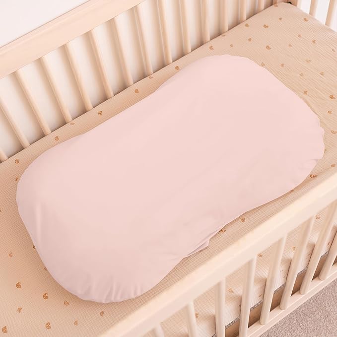 100% Waterproof Baby Lounger Cover - 2-Ply Organic Cotton Slipcovers Keep Your Lounger Clean & Your Baby Comfy - Machine Washable - (Lounger Not Included) - Peach