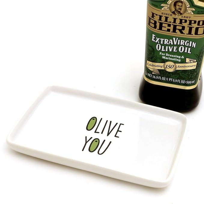 Olive Oil Dipping Dish, Olive You, Ceramic, Lennymud by Lorrie Veasey