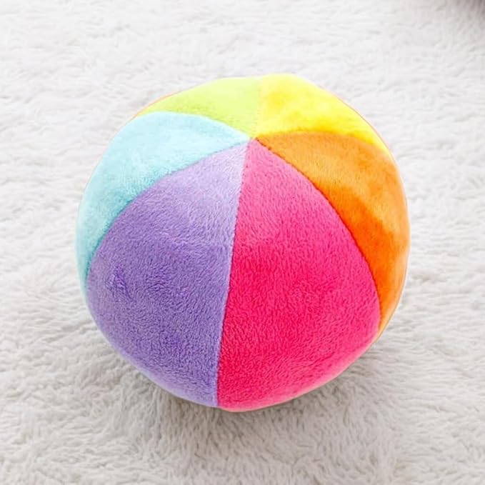 ZaH Baby Balls Rainbow Rattle Toy Small Colorful Plush Ball for Newborn Infant Toddler (Toys for 0 to 36 Months)