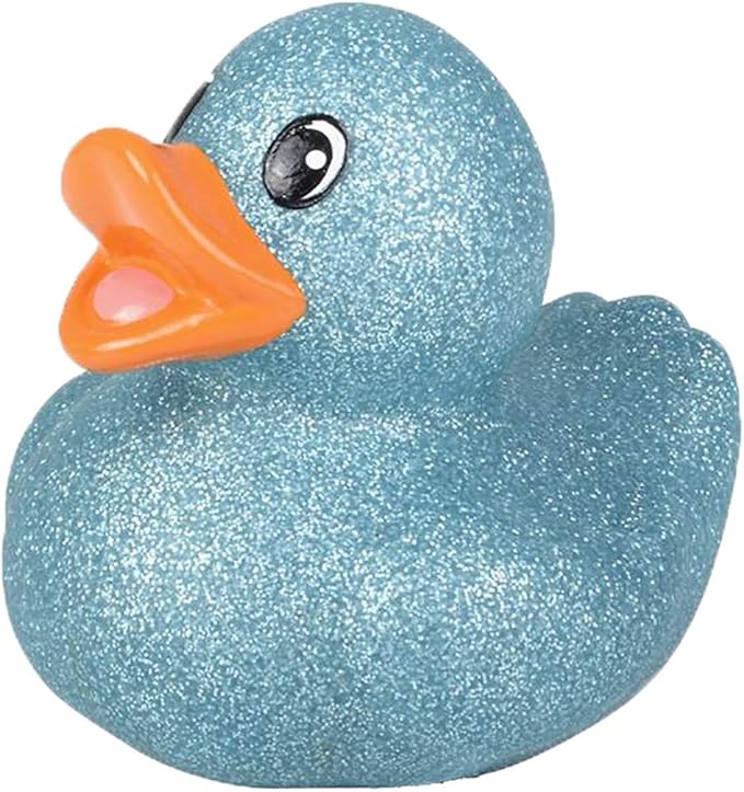 Glitter Rubber Duck Toy Assortment Duckies for Kids, Bath Birthday Gifts Baby Showers Summer Beach and Pool Activity, 2" (300-Pack)