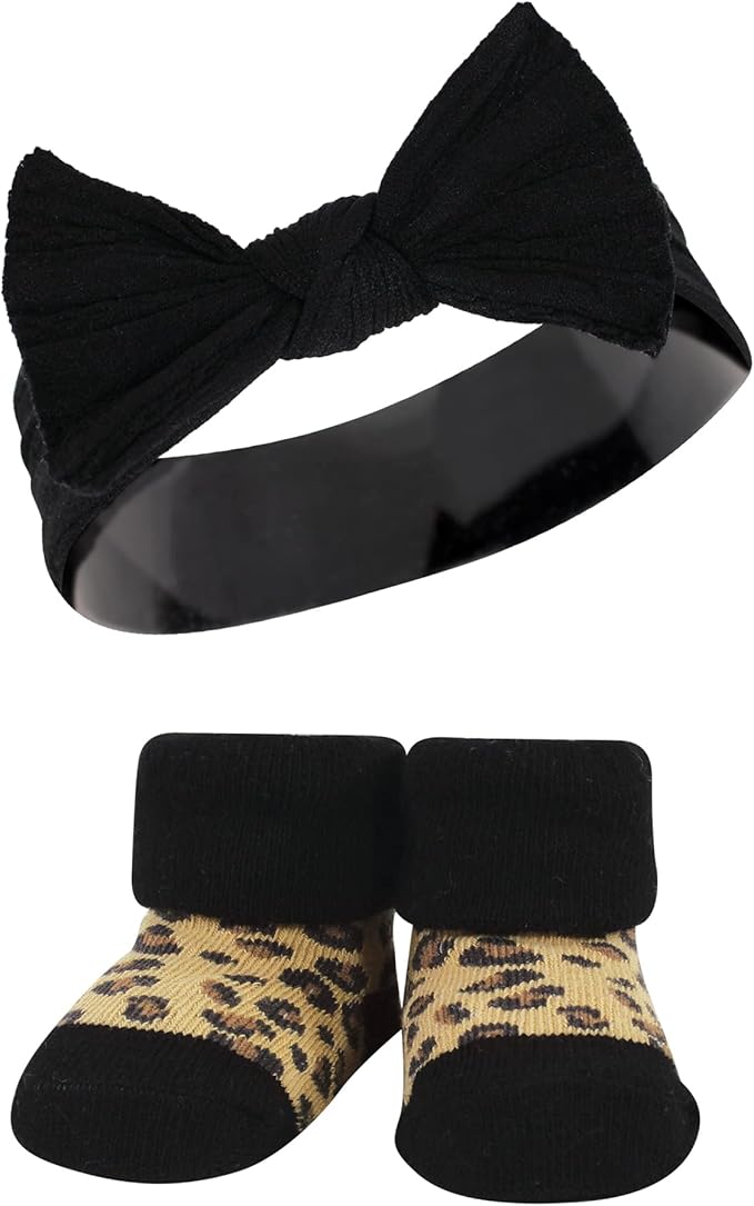 Hudson Baby Girl's Headband and Socks Giftset