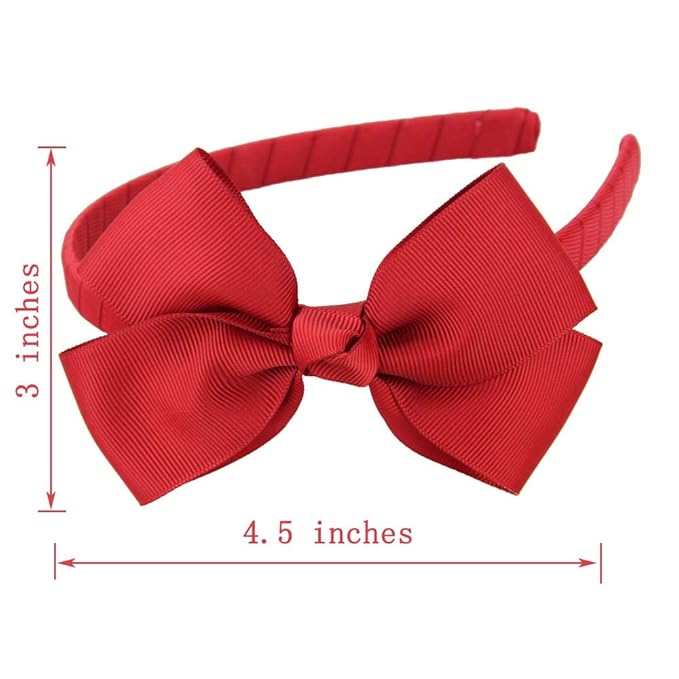 7Rainbows Cute Light Blue Bow Headband for Girls Toddlers.