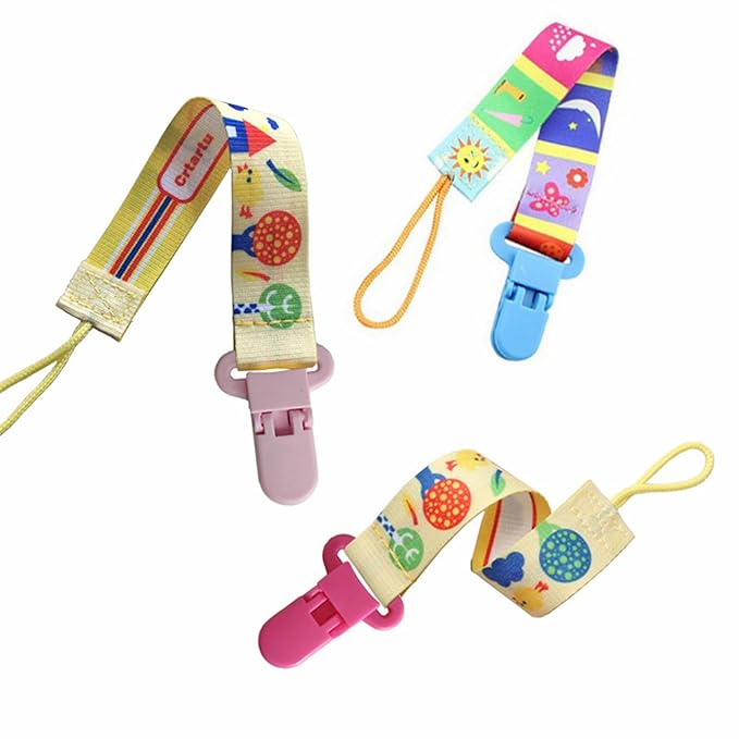 50piece 25mmRibbon Pacifier Plastic Suspender Clips for DIY Teething Toys Baby Blankets Dummy Bib Leash, White