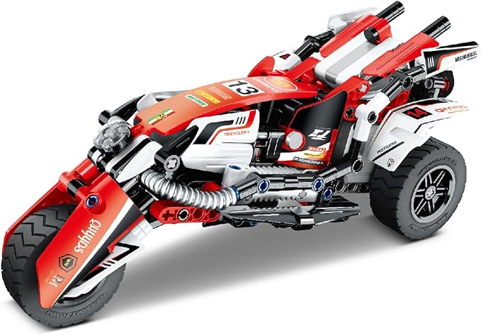 iM.Master - Moto Blanca 2 en 1 - Maqueta de Moto Technic Combinable con Coche F1 - Pull Back - Bloques de Construcción Adultos y Niños - 198 Piezas - Juegos Educativos STEM - Maqueta para Construir