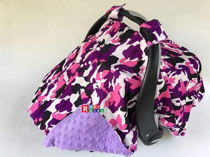 Rosy Kids Infant Carseat Canopy Cover 1pc Wind Proof Baby Car Seat Cover, Sunshade Cover, Boys and Girls, Fits Any Baby Car Seat, Color07NR04