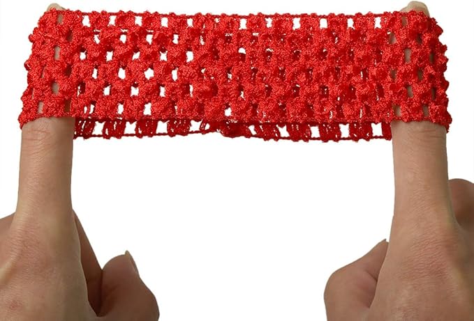 QandSweet Baby Girl's Stretch Headbands Crochet Stretchy Hair Bands DIY Accessories for Flower Or Bows