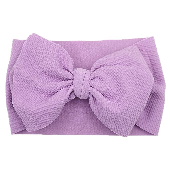 KIDOCHEESE Big Bows Baby Girl Headbands with Bows Elastics Nylon Hairbands Oversized Head Wraps Large Hair Bow Hair Accessories for Baby Girls Newborn Infant Toddlers Kids