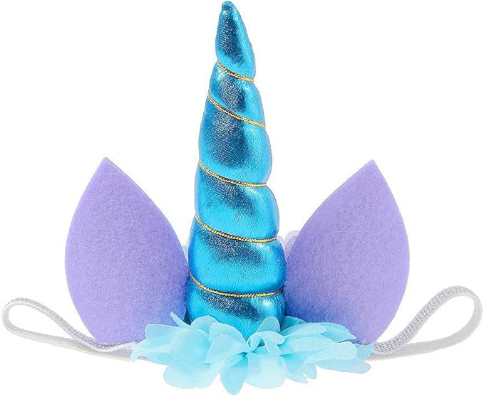 Nishine Baby Elastic Glitter Unicorn Horn Headband Children Unicorn Party Supplies Cosplay Gift