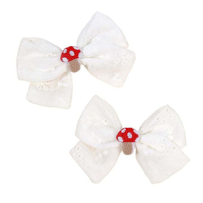 Baby Girls Mushroom Hair Clips Baby Mini Mushroom Hair Pin Kids Small Mushroom Tiny Hairclips BBW03 (Set-A)
