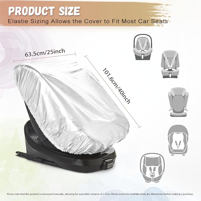 Car Seat Cover Baby Car Seat Sun Shade Cover, Easy to Install and Clean, Stretch Carseat Covers Replacement Heat Protector Horse Print Car Seat Accessories