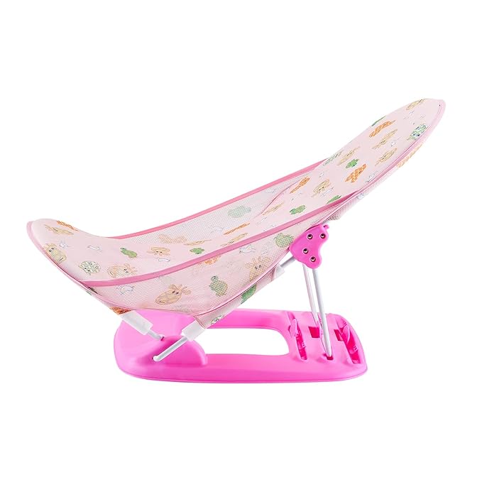 Foldable Baby Bather - Baby Bath Support with 3 Adjustable Positions for Newborns to 12 Months (Pink-01)