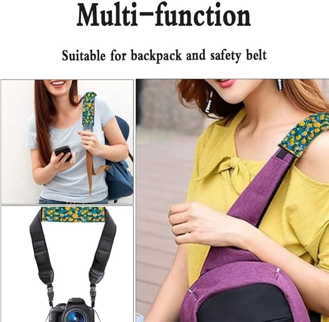 Lemon Print 2 Pack Car Seat Belt Pads for Teens Seatbelt Protector Soft Comfort Seat Belt Shoulder Strap Covers